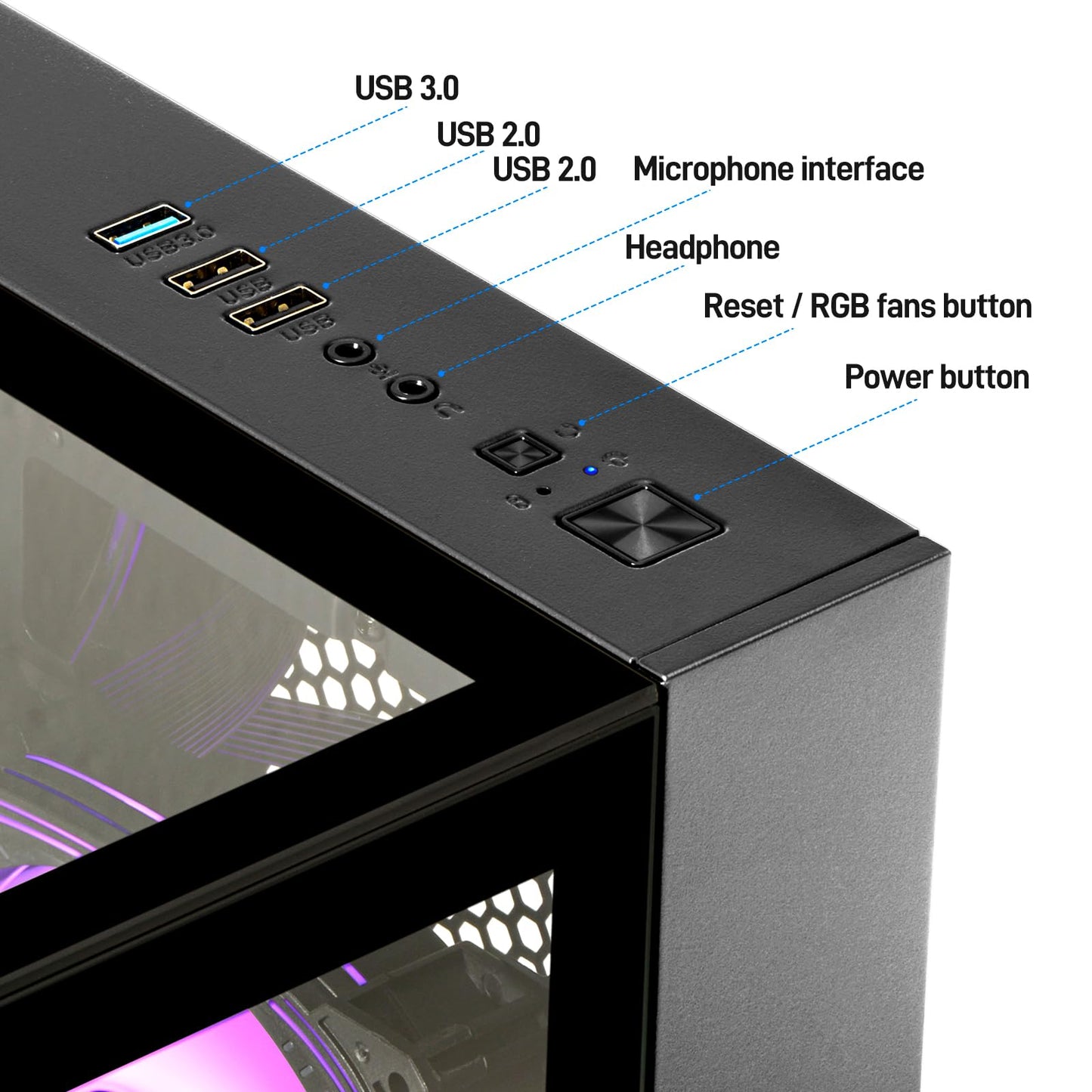 Gaming PC Desktop Intel 12th I5-12400F, 6 core 2.5GHz Desktop Computer, GeForce RTX3050, 32G DDR4 RAM, 1TB NVME SSD, Tower Computer for Gaming, Home and Office (Black)