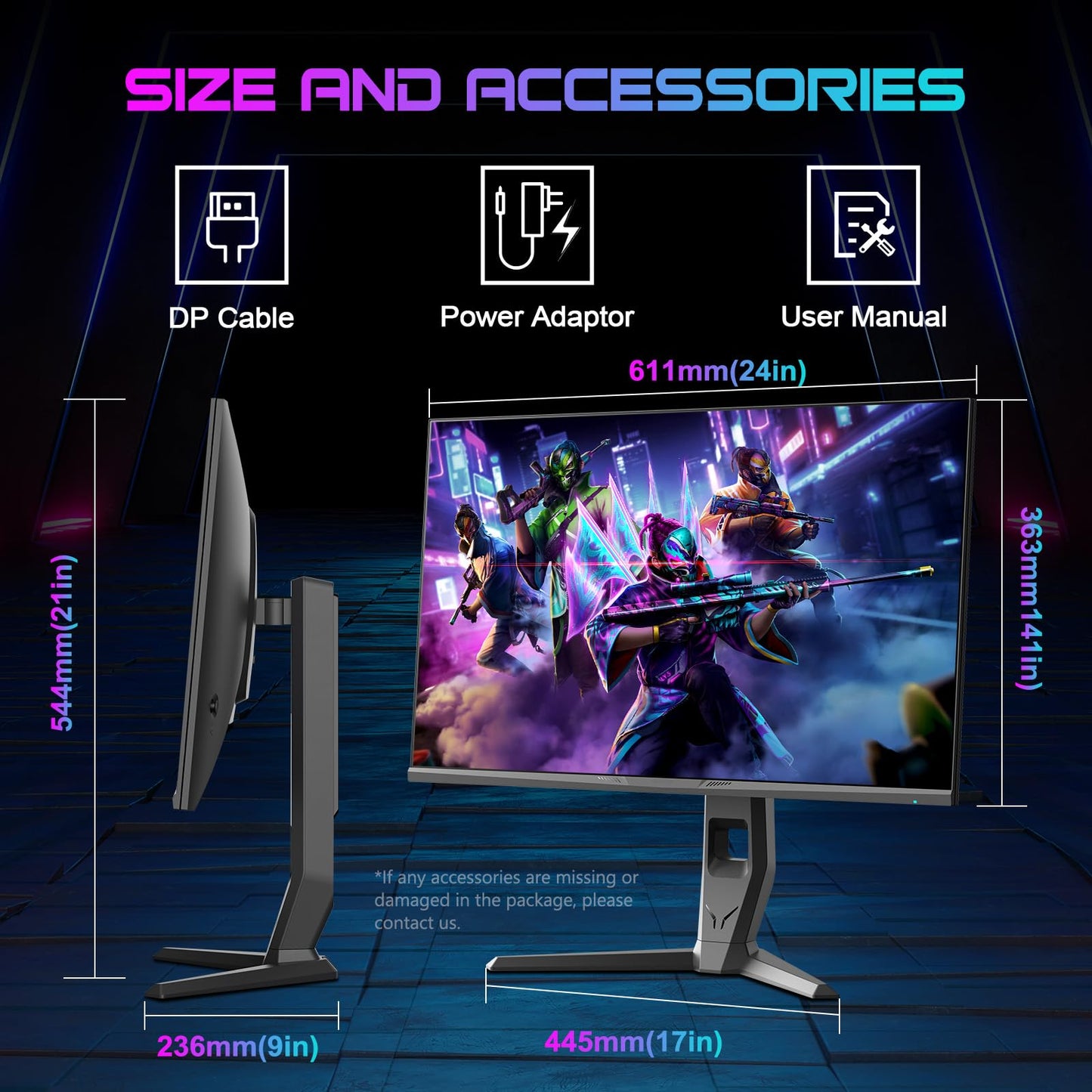 SANSUI 27 Inch WQHD 240Hz Gaming Monitor 1440P-1ms AMD FreeSync 丨DCI-P3 98% 丨Fast IPS丨Speakers丨HDR10 丨2×DisplayPort 1.4丨2×HDMI丨Height Adjustable Vertical/Horizontal Rotating Gaming PC Monitor