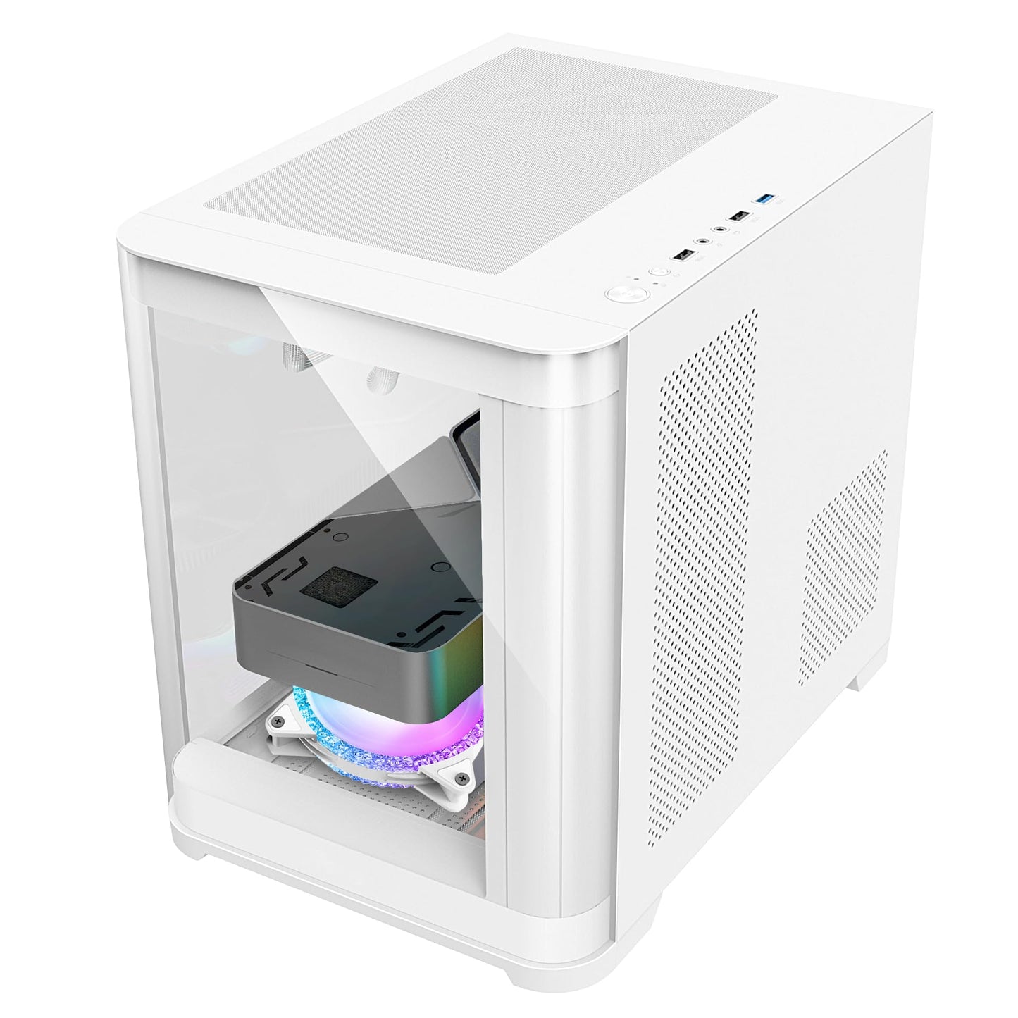 Poseidon Gaming PC Desktop - GeForce RTX 4060 - AMD Ryzen 7 5700X 8-Core 3.4GHz - 32GB DDR4 3200MHz - 1TB M.2 +1TB SATA SSD - WIFI & Bluetooth - 240 Liquid Cooler - Windows 11 Pro Computer - White
