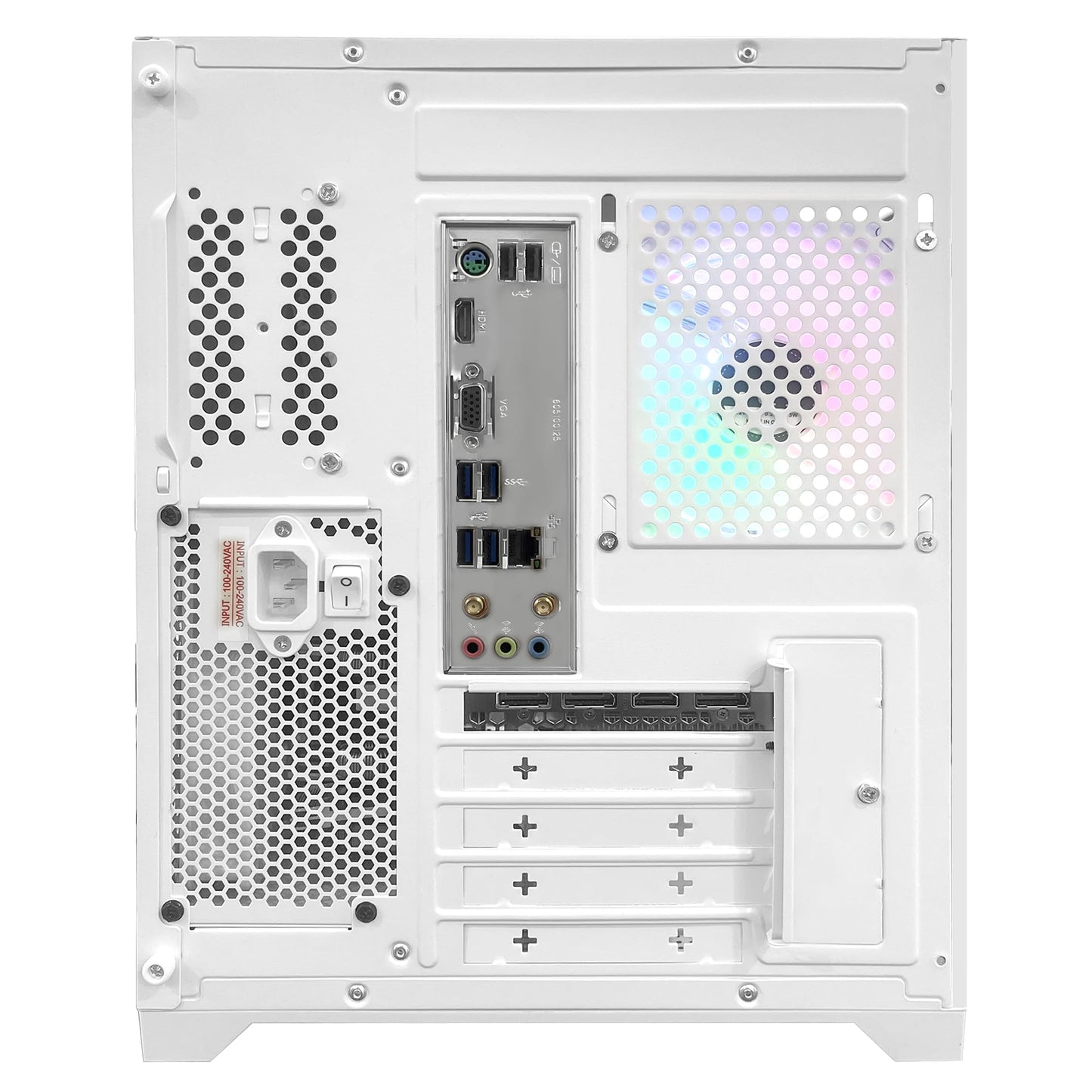 Poseidon Gaming PC Desktop - GeForce RTX 4060 - AMD Ryzen 7 5700X 8-Core 3.4GHz - 32GB DDR4 3200MHz - 1TB M.2 +1TB SATA SSD - WIFI & Bluetooth - 240 Liquid Cooler - Windows 11 Pro Computer - White