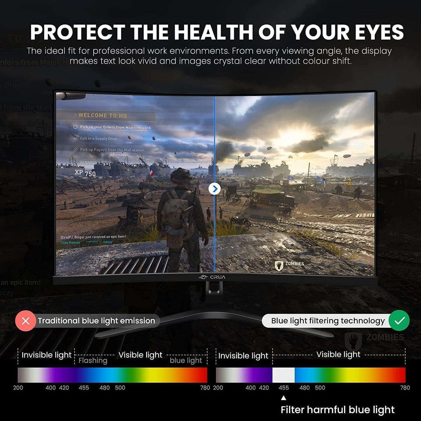 ZZA Gaming Monitor 27 Inch Curved, Computer Monitor 280Hz|240HZ|1ms, 27 Inch Curved Monitor 1500R|FHD|1080P|90% DCI-P3|100% sRGB, PC Monitor FreeSync|HDR|Low Blue Light| HDMI|DP| VESA| Metal Stand