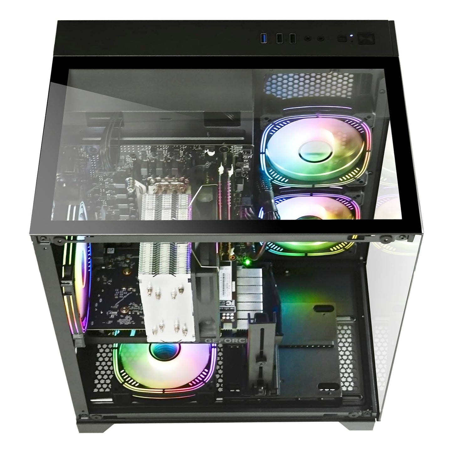 Gaming PC Desktop Intel 12th I5-12400F, 6 core 2.5GHz Desktop Computer, GeForce RTX3050, 32G DDR4 RAM, 1TB NVME SSD, Tower Computer for Gaming, Home and Office (Black)