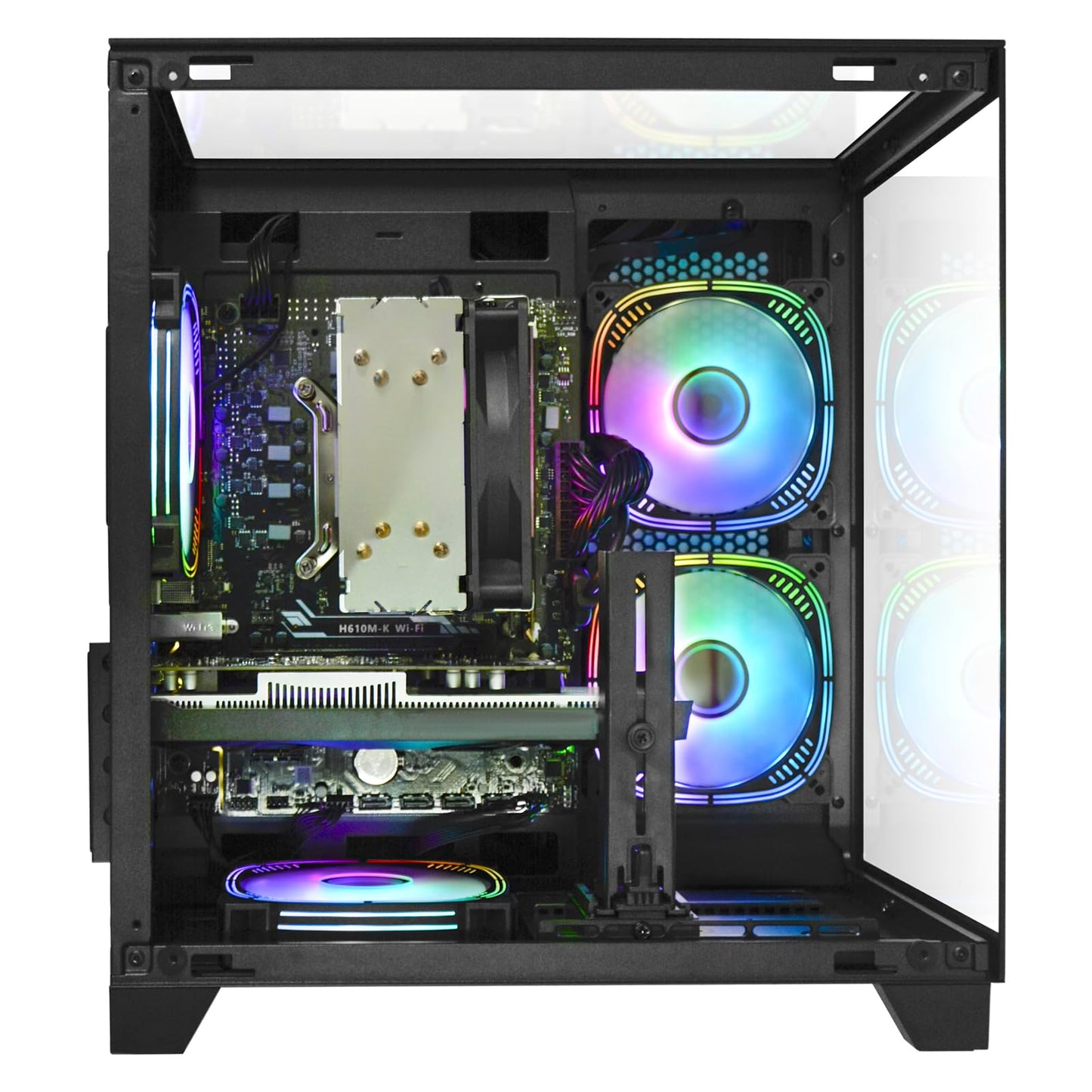 Gaming PC Desktop Intel 12th I5-12400F, 6 core 2.5GHz Desktop Computer, GeForce RTX3050, 32G DDR4 RAM, 1TB NVME SSD, Tower Computer for Gaming, Home and Office (Black)