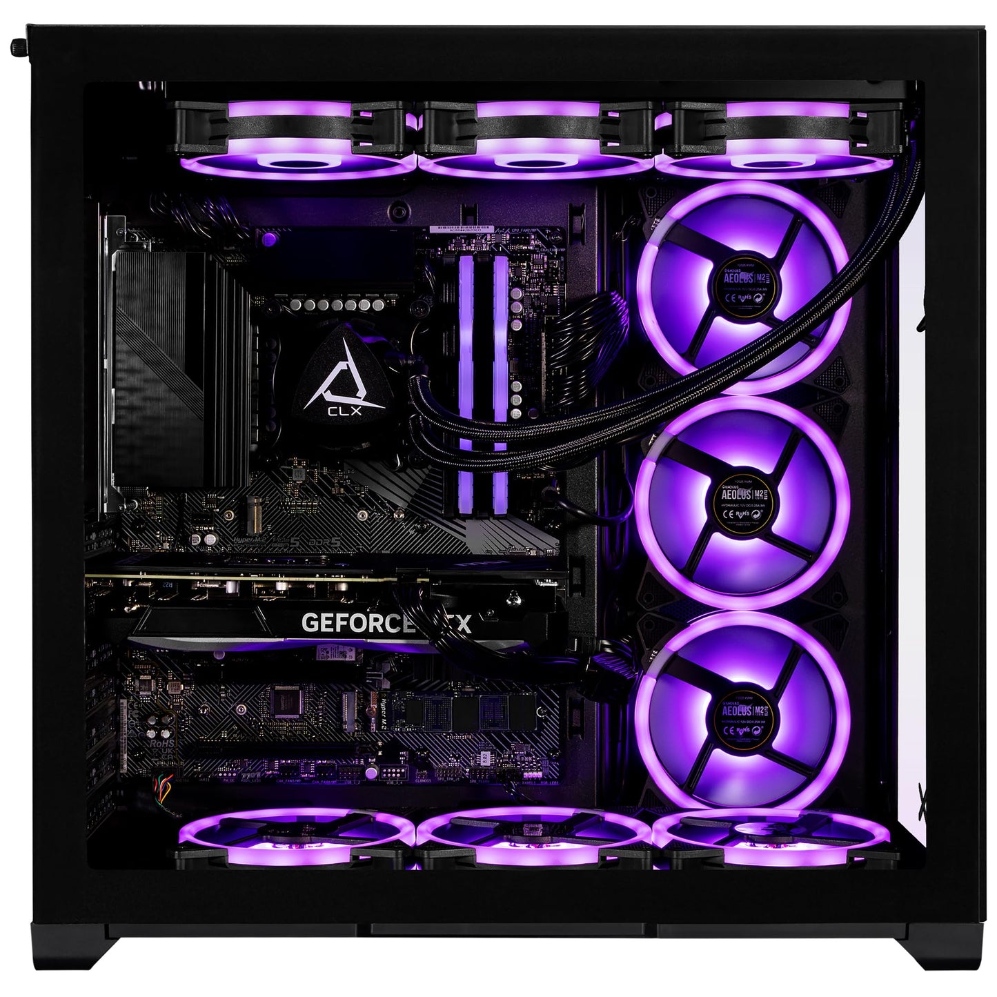 CLX Set Gaming Desktop - Liquid Cooled Intel Core i9 13900KF 3GHz 24-Core Processor, 64GB DDR5 Memory, GeForce RTX 4070 12GB GDDR6X Graphics, 2TB SSD, 6TB HDD, WiFi, Windows 11 Home 64-bit