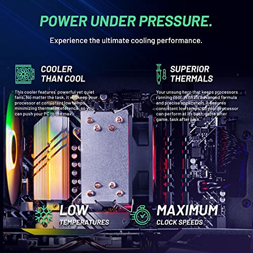 Skytech Nebula Gaming PC Desktop, Ryzen 5 5600 3.5 Ghz (4.4GHz Turbo Boost), NVIDIA RTX 3050 6GB GDDR6, 1TB SSD, 16GB DDR4 RAM 3200, 650W Gold PSU, Wi-Fi, Win 11 Home