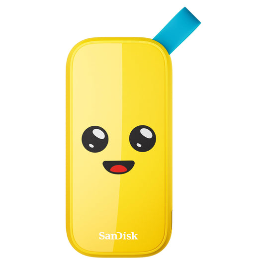SanDisk 2TB Fortnite Portable SSD, Peely Edition - Up to 800MB/s, USB-C, USB 3.2 Gen 2, Drop Protection - SDSSDE30-2T00-G25F