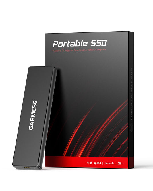 GARMESE External SSD 512GB Portable SSD Speed Up to 1000MB/s USB 3.2 Gen 2, External Solid State Drives with Type-C Cable, External Hard Drive for PC Mac Game Console