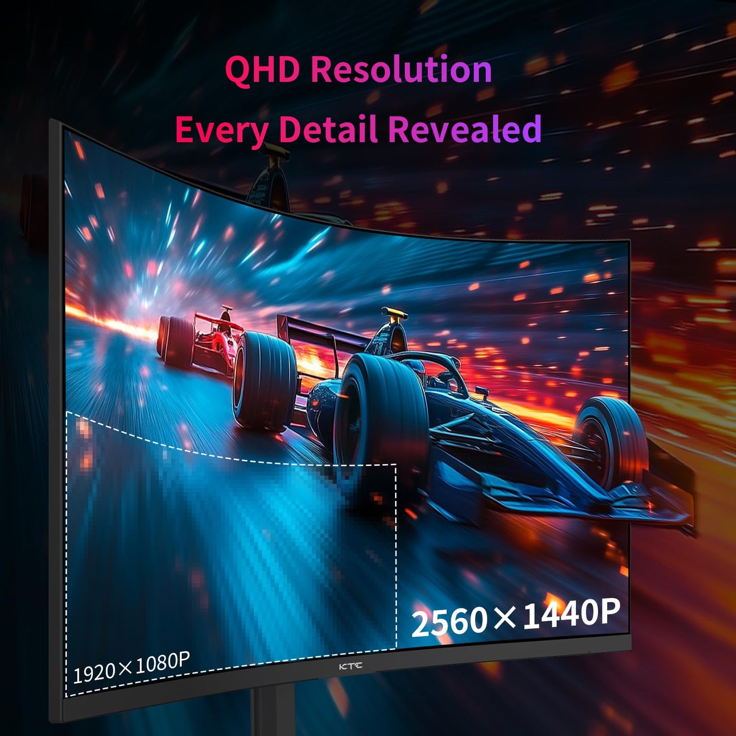 KTC 32Inch 240Hz Curved Gaming Monitor, 1000R VA, QHD(2560x1440p), 4000:1 Contrast, Support FreeSync GSync, HDMI2.0(144hz)/DP1.4(240hz)/Earphone, Tilt, Xbox PS5 Switch, 2K Computer Monitor for Gamer