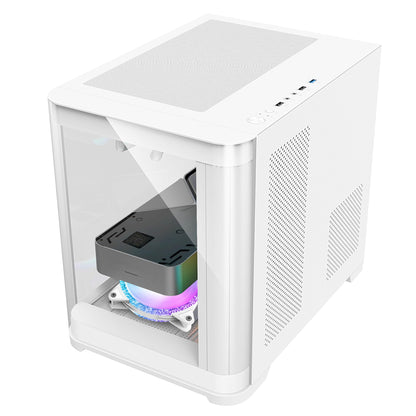 Poseidon Gaming PC Desktop - GeForce RTX 4060 - AMD Ryzen 7 5700X 8-Core 3.4GHz - 32GB DDR4 3200MHz - 1TB M.2 +1TB SATA SSD - WIFI & Bluetooth - 240 Liquid Cooler - Windows 11 Pro Computer - White