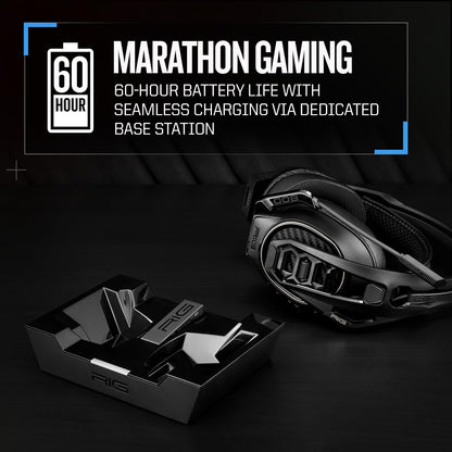 RIG 800 PRO HX Wireless Gaming Headset & Multi-Function Base Station Officially Licensed for Xbox Series X|S, Xbox One, Windows 10/11 PCs - Dolby Atmos 3D Audio - Up to 60 Hour Battery