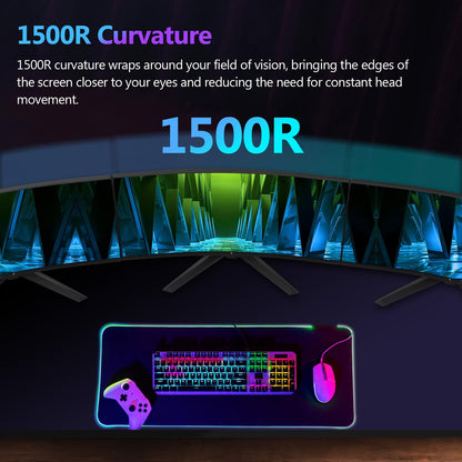Z-Edge 27 Inch Curved Gaming Monitor 300Hz, 1ms 16:9 FHD 1080P Frameless, UG27S Freesync Eye Care, 2Display Port, 2HDMI