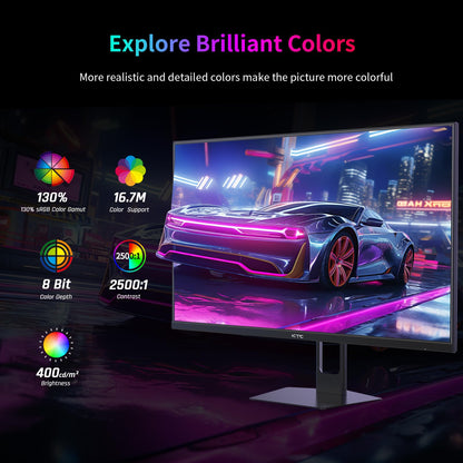 KTC 27 Inch Gaming Monitor 240Hz 1440P QHD Computer Monitor, FreeSync G-Sync Compatible, 1ms 2K Gamer Monitor with HDR, 130% sRGB, HDMI DisplayPort, Tilt Adjustable, Eye Care,H27E22S