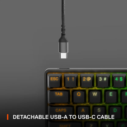 SteelSeries Apex Pro Mini HyperMagnetic Gaming Keyboard – Adjustable Actuation – Compact 60% Form Factor – RGB – PBT Keycaps – USB-C