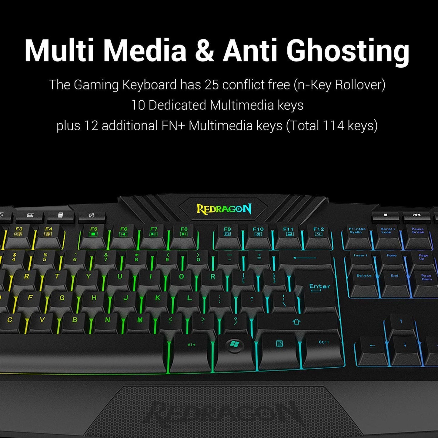 Redragon S101 Gaming Keyboard, M601 Mouse, RGB Backlit Gaming Keyboard, Programmable Backlit Mouse, Value Combo Set [New Version]
