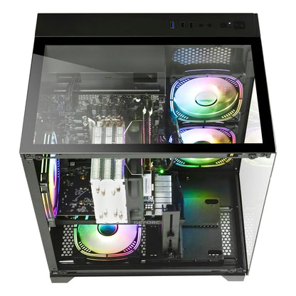 Gaming PC Desktop Intel 12th I5-12400F, 6 core 2.5GHz Desktop Computer, GeForce RTX3050, 32G DDR4 RAM, 1TB NVME SSD, Tower Computer for Gaming, Home and Office (Black)