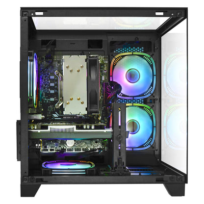 Gaming PC Desktop Intel 12th I5-12400F, 6 core 2.5GHz Desktop Computer, GeForce RTX3050, 32G DDR4 RAM, 1TB NVME SSD, Tower Computer for Gaming, Home and Office (Black)