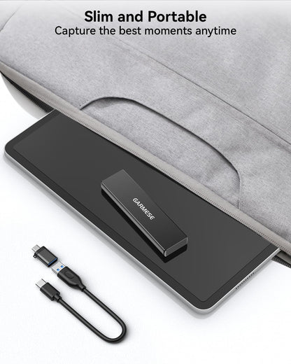 GARMESE External SSD 512GB Portable SSD Speed Up to 1000MB/s USB 3.2 Gen 2, External Solid State Drives with Type-C Cable, External Hard Drive for PC Mac Game Console