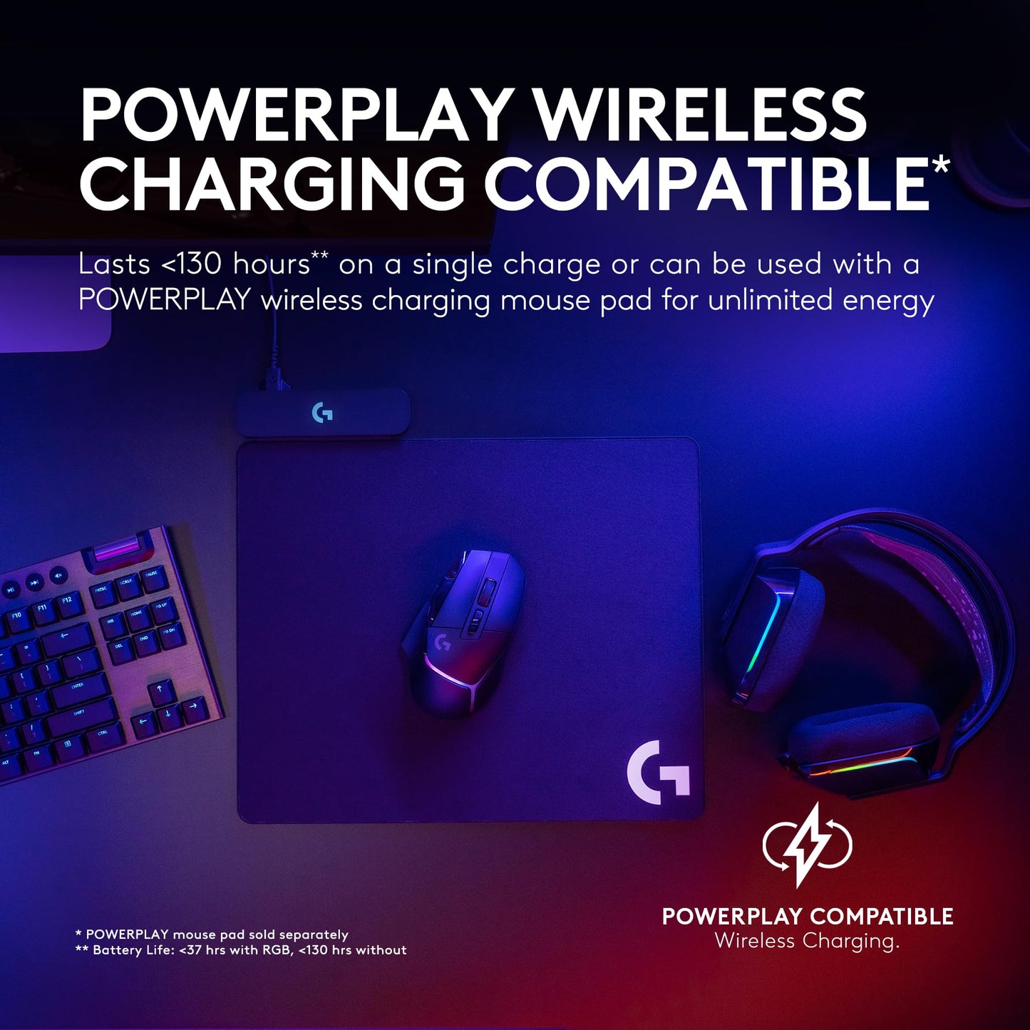 Logitech G502 X Plus Lightspeed Wireless Optical Mouse - LIGHTFORCE hybrid switches, LIGHTSYNC RGB, HERO 25K gaming sensor, compatible with PC - macOS/Windows - Black