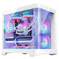 Poseidon Gaming PC Desktop - GeForce RTX 4060 - AMD Ryzen 7 5700X 8-Core 3.4GHz - 32GB DDR4 3200MHz - 1TB M.2 +1TB SATA SSD - WIFI & Bluetooth - 240 Liquid Cooler - Windows 11 Pro Computer - White