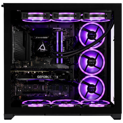 CLX Set Gaming Desktop - Liquid Cooled Intel Core i9 13900KF 3GHz 24-Core Processor, 64GB DDR5 Memory, GeForce RTX 4070 12GB GDDR6X Graphics, 2TB SSD, 6TB HDD, WiFi, Windows 11 Home 64-bit