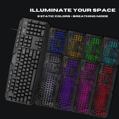 X9 Performance Gaming Keyboard and Mouse Combo with Headset and Mouse Pad - 4 in 1 RGB Gaming Bundle for Xbox One, PS5, PS4, PC