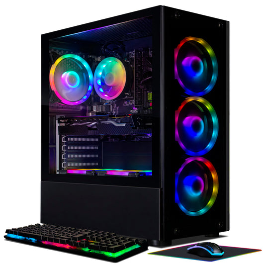 STGAubron Gaming PC Desktop, GeForce RTX 2060 Super 8G GDDR6, Intel Core i7-6700 up to 4.0G, 32G DDR4, 1T SSD, 600M WiFi, BT 5.0, RGB Fan x 6, Windows 10 Home